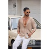 image:imageCOOFANDY Mens UPF 50 Sun Protection Hoodie Shirt Lightweight Quick Dry Fishing Hiking Beach Cover UpKhaki