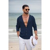 image:imageCOOFANDY Mens UPF 50 Sun Protection Hoodie Shirt Lightweight Quick Dry Fishing Hiking Beach Cover UpNavy Blue