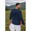 image:imageCOOFANDY Mens UPF 50 Sun Protection Hoodie Shirt Lightweight Quick Dry Fishing Hiking Beach Cover UpNavy Blue
