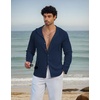 image:imageCOOFANDY Mens UPF 50 Sun Protection Hoodie Shirt Lightweight Quick Dry Fishing Hiking Beach Cover UpNavy Blue