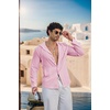 image:imageCOOFANDY Mens UPF 50 Sun Protection Hoodie Shirt Lightweight Quick Dry Fishing Hiking Beach Cover UpPink