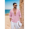 image:imageCOOFANDY Mens UPF 50 Sun Protection Hoodie Shirt Lightweight Quick Dry Fishing Hiking Beach Cover UpPink
