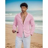 image:imageCOOFANDY Mens UPF 50 Sun Protection Hoodie Shirt Lightweight Quick Dry Fishing Hiking Beach Cover UpPink