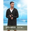 image:imageCOOFANDY Mens UPF 50 Sun Protection Hoodie Zip Up Lightweight UV Jacket Long Sleeve Sun Shirt Running Fishing Hiking OutdoorBlack