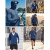 image:imageCOOFANDY Mens UPF 50 Sun Protection Hoodie Zip Up Lightweight UV Jacket Long Sleeve Sun Shirt Running Fishing Hiking OutdoorDark Blue