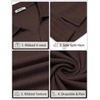 image:imageCOOFANDY Mens V Neck Polo Shirts Short Sleeve Golf TShirts Ribbed Knit Soft TeesBrown