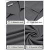 image:imageCOOFANDY Mens V Neck Polo Shirts Short Sleeve Golf TShirts Ribbed Knit Soft TeesDark Grey