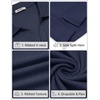 image:imageCOOFANDY Mens V Neck Polo Shirts Short Sleeve Golf TShirts Ribbed Knit Soft TeesNavy Blue