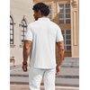 image:imageCOOFANDY Mens V Neck Polo Shirts Short Sleeve Golf TShirts Ribbed Knit Soft TeesWhite