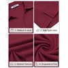 image:imageCOOFANDY Mens V Neck Polo Shirts Short Sleeve Golf TShirts Ribbed Knit Soft TeesWine Red