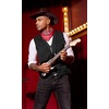 image:imageCOOFANDY Mens Western Cowboy Vest Casual Fringe Hippie Costume V Neck Zipper Suede Leather WaistcoatBlack
