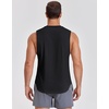 image:imageCOOFANDY Mens Workout Tank Tops Cut Off Bodybuilding Fitness Muscle Shirts Wide Armholes Summer Sleeveless ShirtBlack