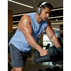 image:imageCOOFANDY Mens Workout Tank Tops Cut Off Bodybuilding Fitness Muscle Shirts Wide Armholes Summer Sleeveless ShirtBlue