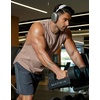 image:imageCOOFANDY Mens Workout Tank Tops Cut Off Bodybuilding Fitness Muscle Shirts Wide Armholes Summer Sleeveless ShirtKhaki