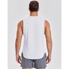 image:imageCOOFANDY Mens Workout Tank Tops Cut Off Bodybuilding Fitness Muscle Shirts Wide Armholes Summer Sleeveless ShirtWhite
