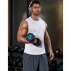 image:imageCOOFANDY Mens Workout Tank Tops Cut Off Bodybuilding Fitness Muscle Shirts Wide Armholes Summer Sleeveless ShirtWhite