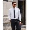 image:imageCOOFANDY Mens Wrinkle Free Dress Shirt Stretch Long Sleeve Button Down Shirts Formal Business ShirtAwhite