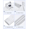 image:imageCOOFANDY Mens Wrinkle Free Dress Shirt Stretch Long Sleeve Button Down Shirts Formal Business ShirtAwhite