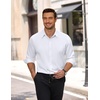image:imageCOOFANDY Mens Wrinkle Free Dress Shirt Stretch Long Sleeve Button Down Shirts Formal Business ShirtAwhite