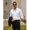 image:imageCOOFANDY Mens Wrinkle Free Dress Shirt Stretch Long Sleeve Button Down Shirts Formal Business ShirtAwhite