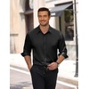 image:imageCOOFANDY Mens Wrinkle Free Dress Shirt Stretch Long Sleeve Button Down Shirts Formal Business ShirtBlack