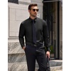 image:imageCOOFANDY Mens Wrinkle Free Dress Shirt Stretch Long Sleeve Button Down Shirts Formal Business ShirtBlack