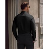 image:imageCOOFANDY Mens Wrinkle Free Dress Shirt Stretch Long Sleeve Button Down Shirts Formal Business ShirtBlack