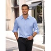 image:imageCOOFANDY Mens Wrinkle Free Dress Shirt Stretch Long Sleeve Button Down Shirts Formal Business ShirtBlight Blue