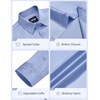 image:imageCOOFANDY Mens Wrinkle Free Dress Shirt Stretch Long Sleeve Button Down Shirts Formal Business ShirtBlight Blue