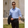 image:imageCOOFANDY Mens Wrinkle Free Dress Shirt Stretch Long Sleeve Button Down Shirts Formal Business ShirtBlight Blue