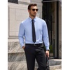 image:imageCOOFANDY Mens Wrinkle Free Dress Shirt Stretch Long Sleeve Button Down Shirts Formal Business ShirtBlight Blue