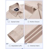 image:imageCOOFANDY Mens Wrinkle Free Dress Shirt Stretch Long Sleeve Button Down Shirts Formal Business ShirtChampagne Color