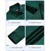 image:imageCOOFANDY Mens Wrinkle Free Dress Shirt Stretch Long Sleeve Button Down Shirts Formal Business ShirtDark Green