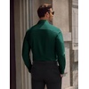 image:imageCOOFANDY Mens Wrinkle Free Dress Shirt Stretch Long Sleeve Button Down Shirts Formal Business ShirtDark Green