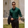 image:imageCOOFANDY Mens Wrinkle Free Dress Shirt Stretch Long Sleeve Button Down Shirts Formal Business ShirtDark Green
