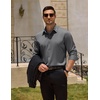 image:imageCOOFANDY Mens Wrinkle Free Dress Shirt Stretch Long Sleeve Button Down Shirts Formal Business ShirtDark Grey