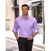 image:imageCOOFANDY Mens Wrinkle Free Dress Shirt Stretch Long Sleeve Button Down Shirts Formal Business ShirtLilac