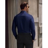 image:imageCOOFANDY Mens Wrinkle Free Dress Shirt Stretch Long Sleeve Button Down Shirts Formal Business ShirtNavy Blue