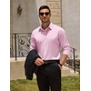 image:imageCOOFANDY Mens Wrinkle Free Dress Shirt Stretch Long Sleeve Button Down Shirts Formal Business ShirtPink