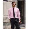 image:imageCOOFANDY Mens Wrinkle Free Dress Shirt Stretch Long Sleeve Button Down Shirts Formal Business ShirtPink