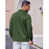 image:imageCOOFANDY Mens Wrinkle Free Dress Shirts Long Sleeve Untucked Shirts Casual Button Down ShirtsDark Army Green