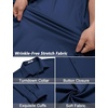 image:imageCOOFANDY Mens Wrinkle Free Dress Shirts Long Sleeve Untucked Shirts Casual Button Down ShirtsDark Blue