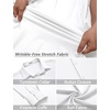 image:imageCOOFANDY Mens Wrinkle Free Dress Shirts Long Sleeve Untucked Shirts Casual Button Down ShirtsWhite