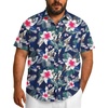 Navy White Floral