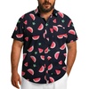 image:imageCOOFANDY Big and Tall Mens Hawaiian Shirts Short Sleeve Tropical Floral Button Down Shirt Casual Summer Beach ShirtsWatermelon