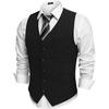 image:imageCOOFANDY Men Casual Suit Vest Formal Dress Vest Slim Fit Waistcoat Business WeddingBlack