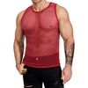 image:imageCOOFANDY Men Casual Tank Tops Mesh Shirt See Through Sleeveless Shirts Muscle Fishnet Fitted Tee Clubwear SummerRed