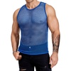 image:imageCOOFANDY Men Casual Tank Tops Mesh Shirt See Through Sleeveless Shirts Muscle Fishnet Fitted Tee Clubwear SummerRoyal Blue