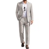 image:imageCOOFANDY Mens 2 Piece Suits Classic Fit Suit Set 2 Button Blazer Jacket and Dress Pants for Wedding Business PromLight Grey