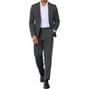 image:imageCOOFANDY Mens 2 Piece Suits Slim Fit Two Button Blazer Pants Set for Casual Business WeddingDark Grey